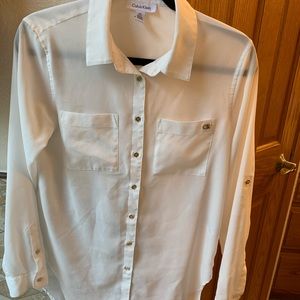 button down calvin klein blouse!!